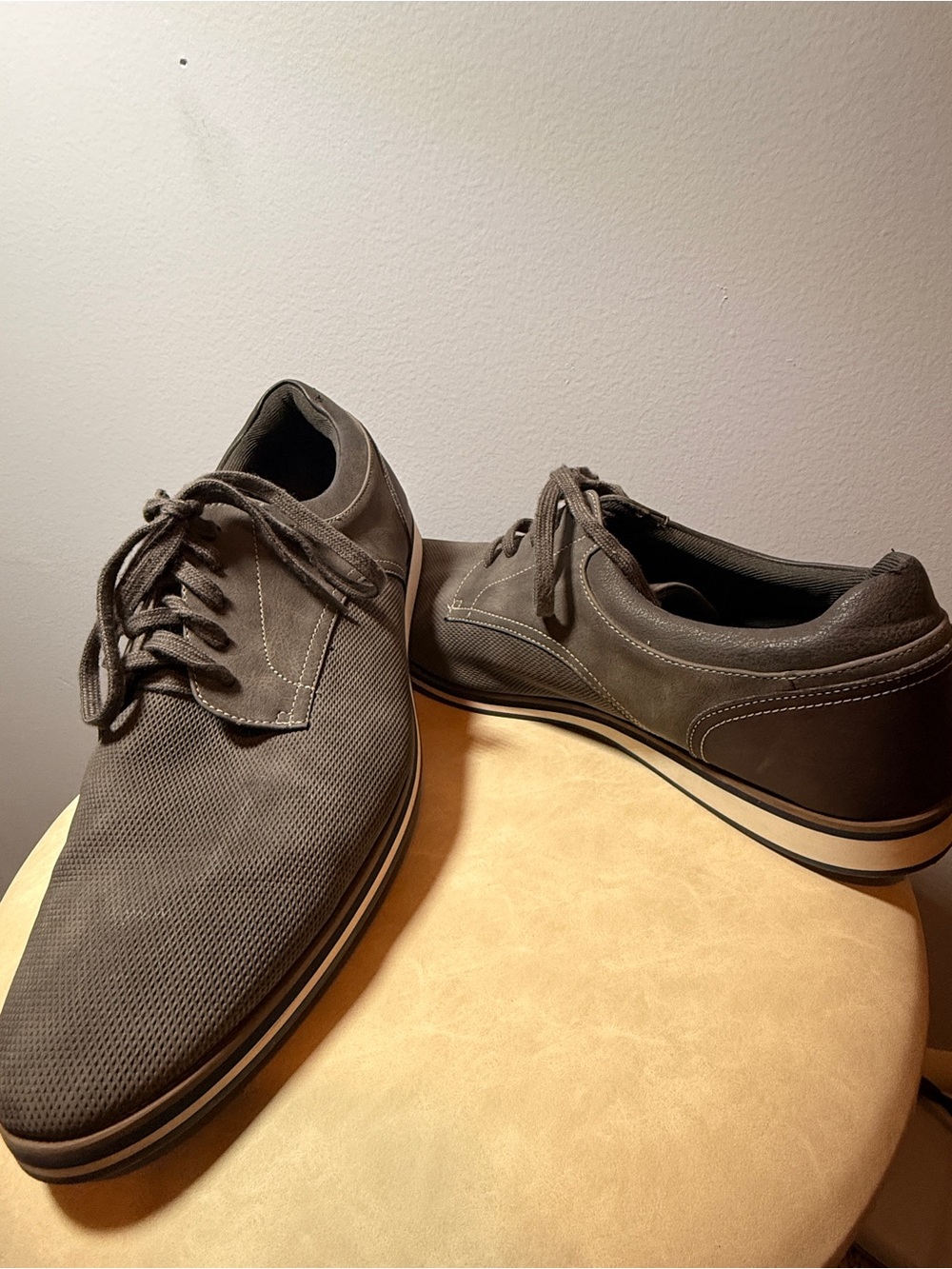 Aldo Men's Gray Casual Derby Lace-Ups